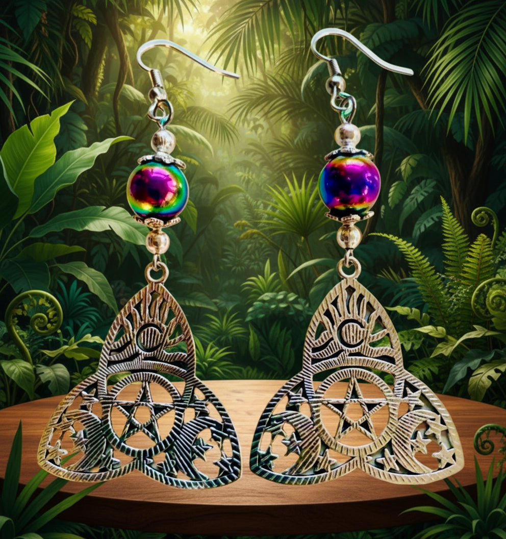 Sun/Moon/Star Charm Earrings