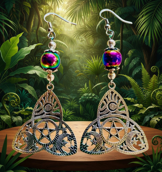 Sun/Moon/Star Charm Earrings