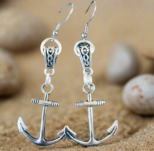 Anchor Charm Earrings