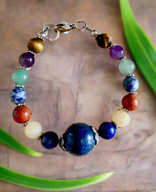 Chakra Gemstone Bead Bracelet