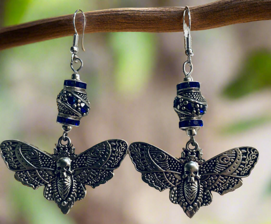 Death’s-Head Hawkmoth Charm Earrings