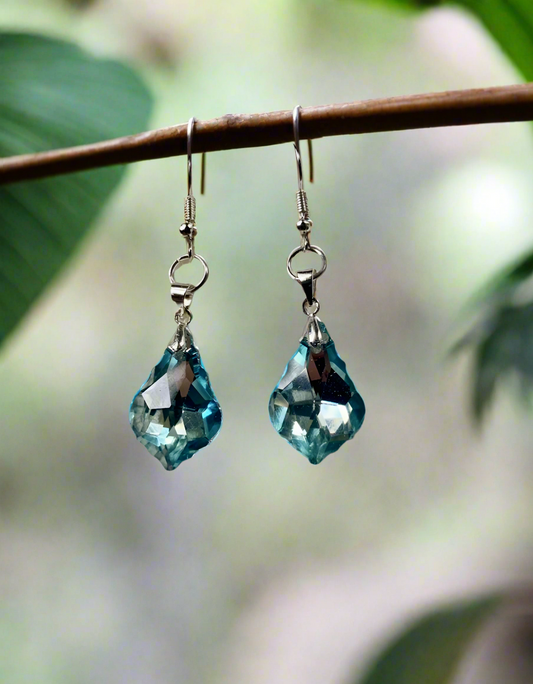 Light Blue Celestial Crystal Earrings