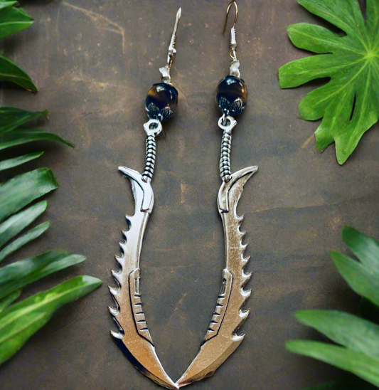 Stainless Steel Sword Charm Earrings