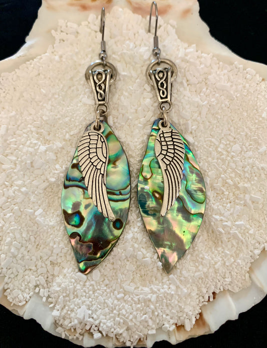 Rainbow Abalone Shell Earrings