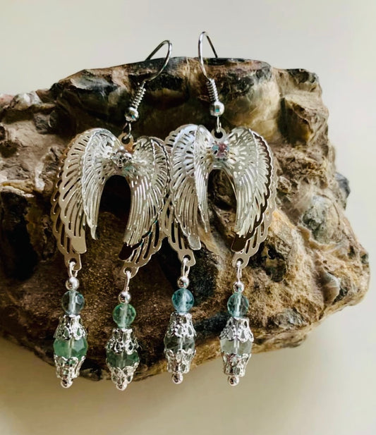 Layered Angel Wing Earrings