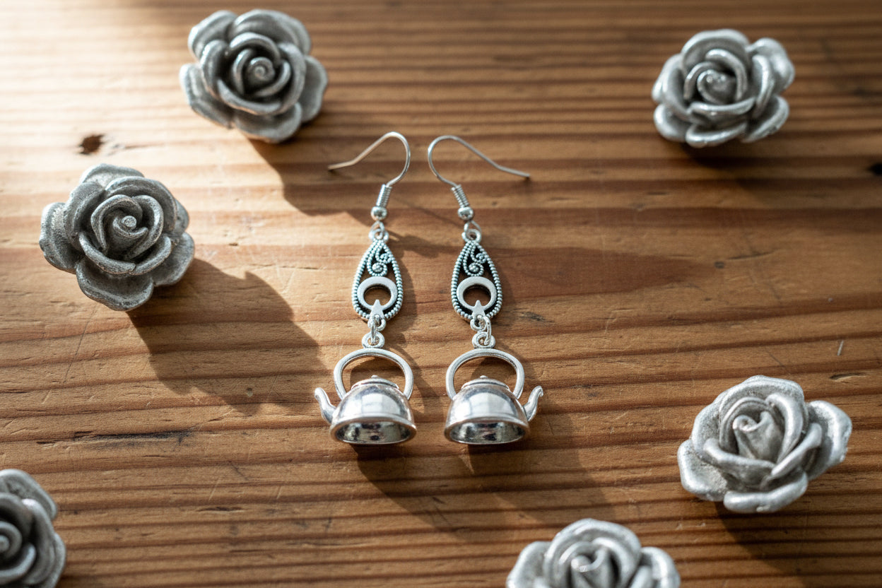 Teapot Charm Earrings