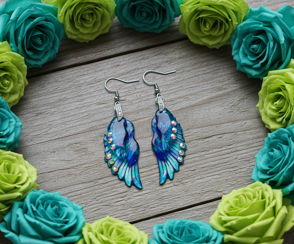 Double-Winged Acrylic Butterfly Earrings