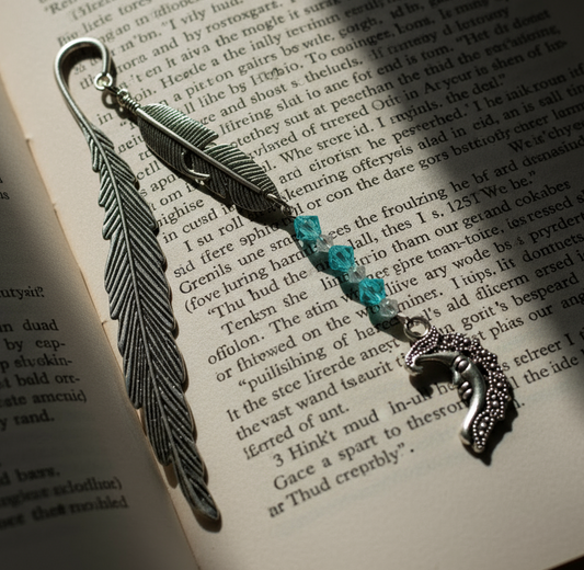 Custom Patterned Zinc Alloy Bookmarks with Various Beads & Charms