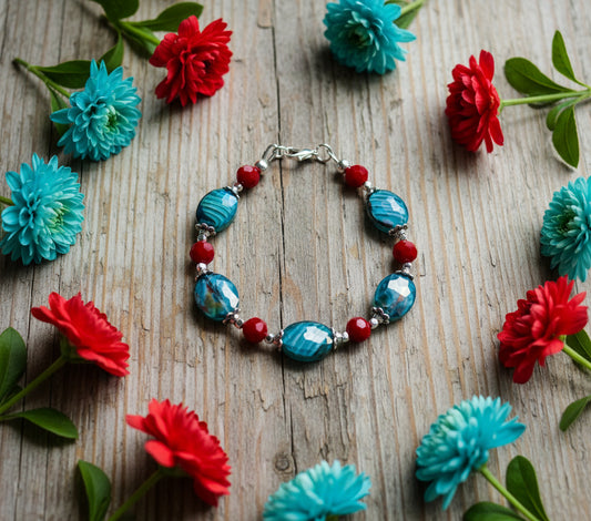 Lampwork Glass/Czech Glass Bead Bracelet