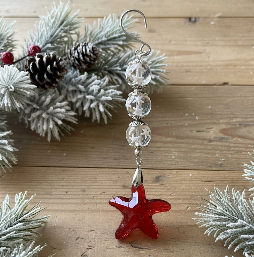 Swarovski Starfish with Snowflake Glass Balls