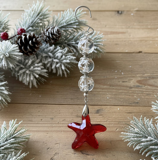 Swarovski Starfish with Snowflake Glass Balls