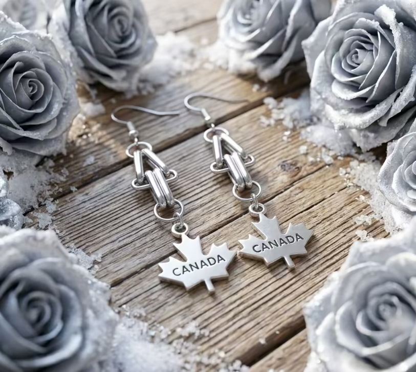 Canada Maple Leaf Charm Earrings