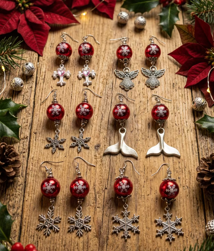 Christmas Themed Ornament/Charm Earrings